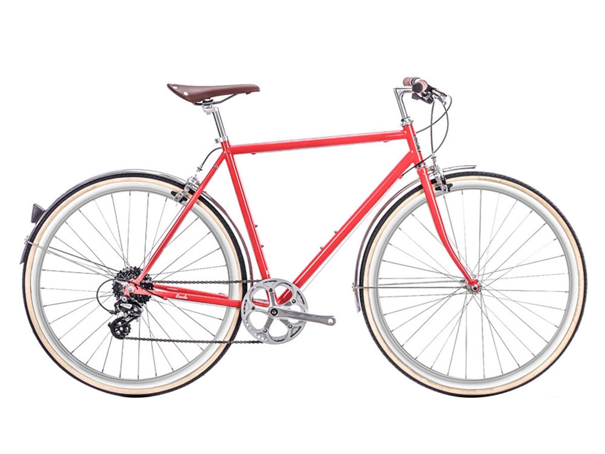 6KU Odyssey 8spd City Bike - Lincoln Red