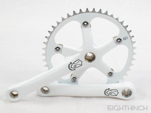 Eighthinch : 144bcd Crankset 160mm 46t 1/8 White