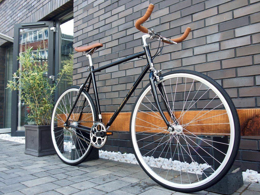 Hackney BLACK Classic Vintage Single Speed freewheels Fixed Gear fixie Road Bike
