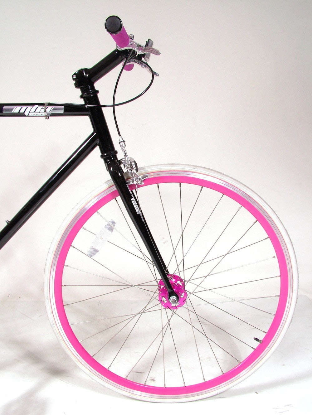 MBA Black/Neon Single Speed Bike/Fixed Gear Road Bike - Size: 59cm