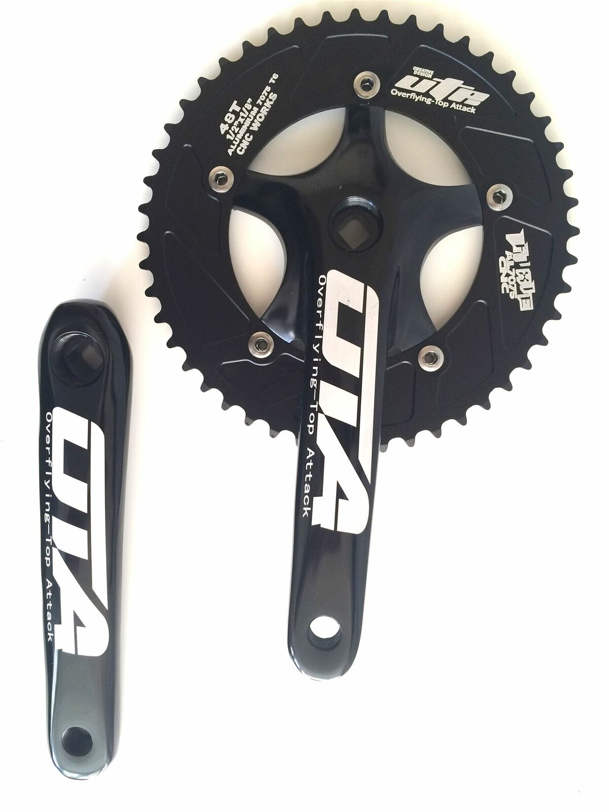 OTA Single Speed /Fixed gear/Fixie /Track Bike Crankset Alloy CNC Chainring 48T