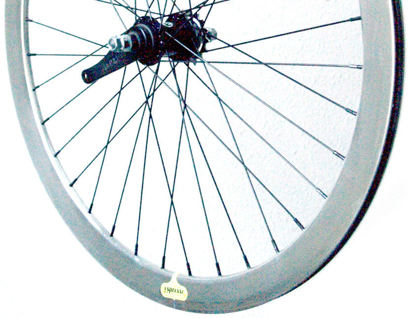 Espresso Coaster Brake Wheelset - Silver 43mm Deep V Wheels