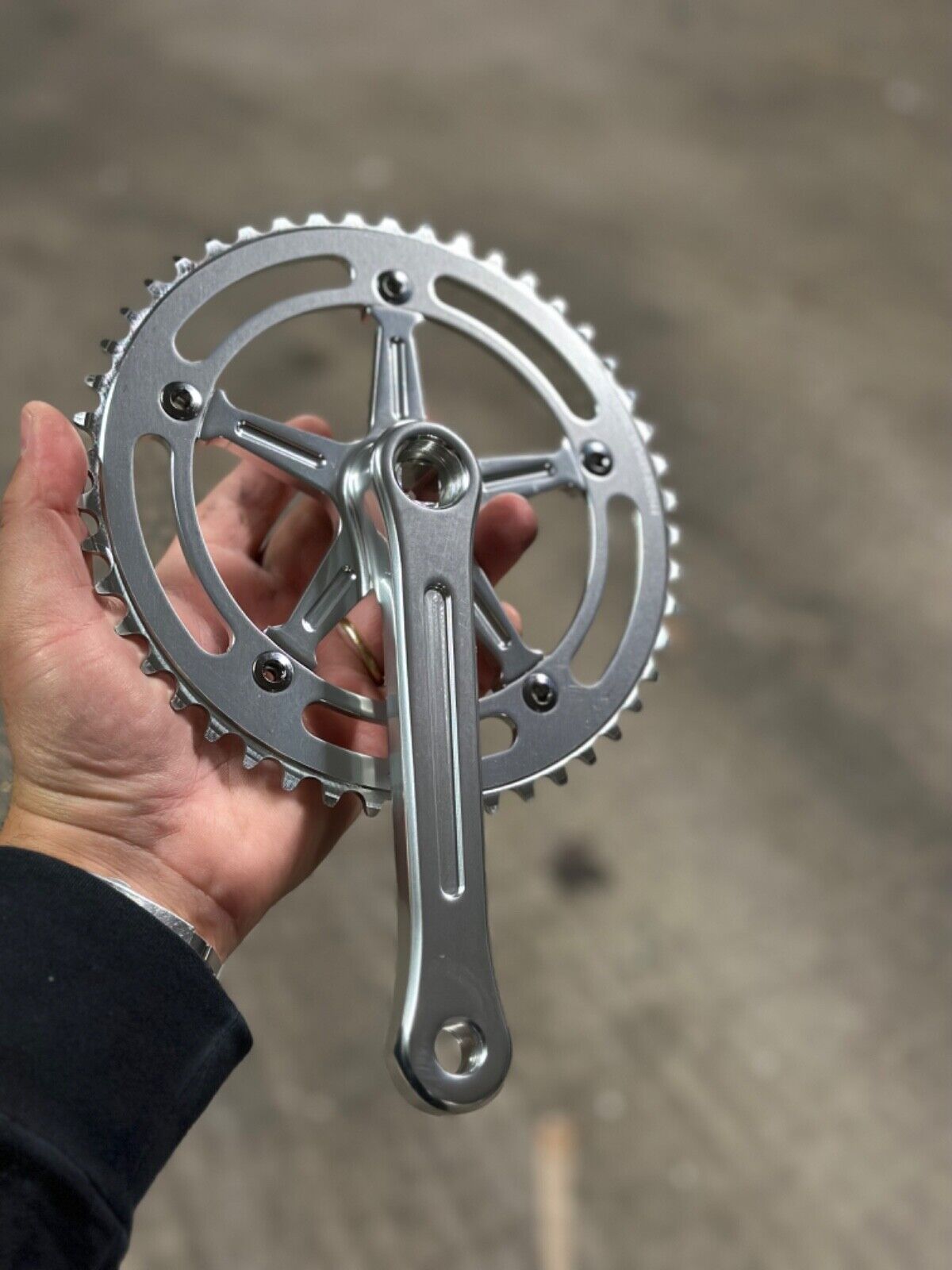 andel classic single apeed track crankset 165mm 48