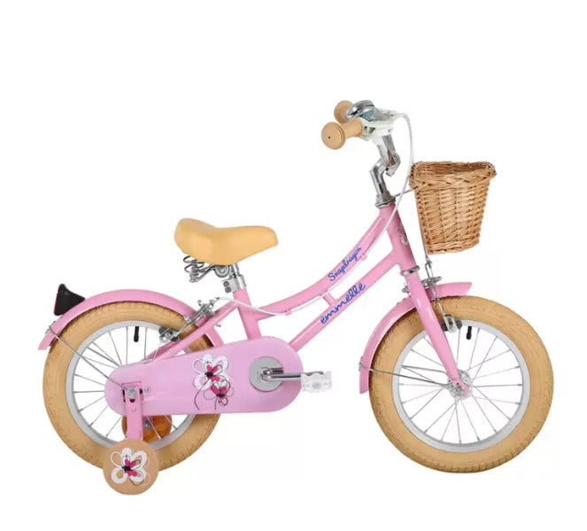 brand new Emmelle 14" (35.6cm) Girls Heritage Snapdragon Bike in Pink/Biscuit