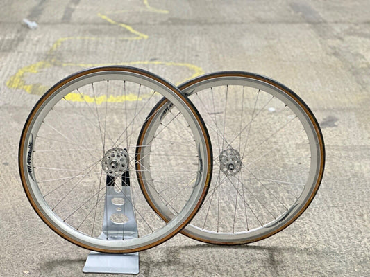 vintage airlite track wheelset campagnolo atlanta 96 clincher rims