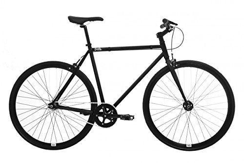 Feral Fixie, Single Speed, Fixed Gear Bike (Black, 59cm)