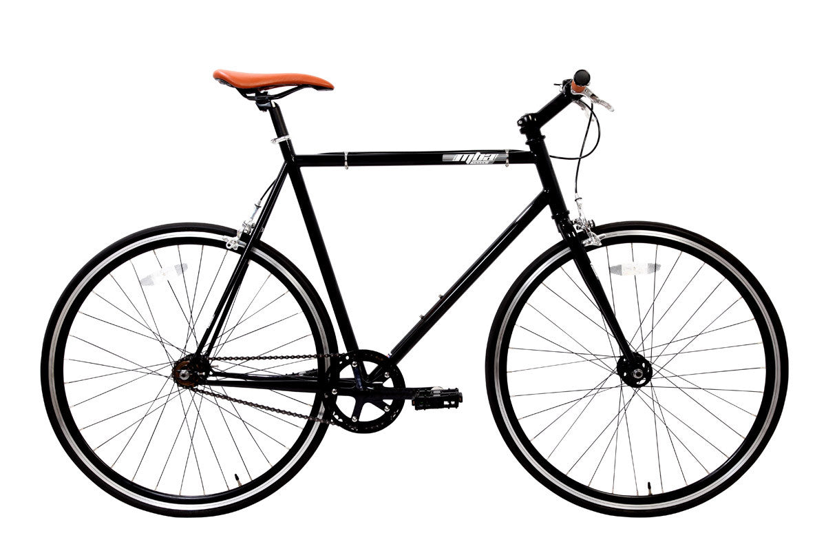 MBA Jet Black Single Speed Bike/Fixed Gear Road Bike - Size: 59cm