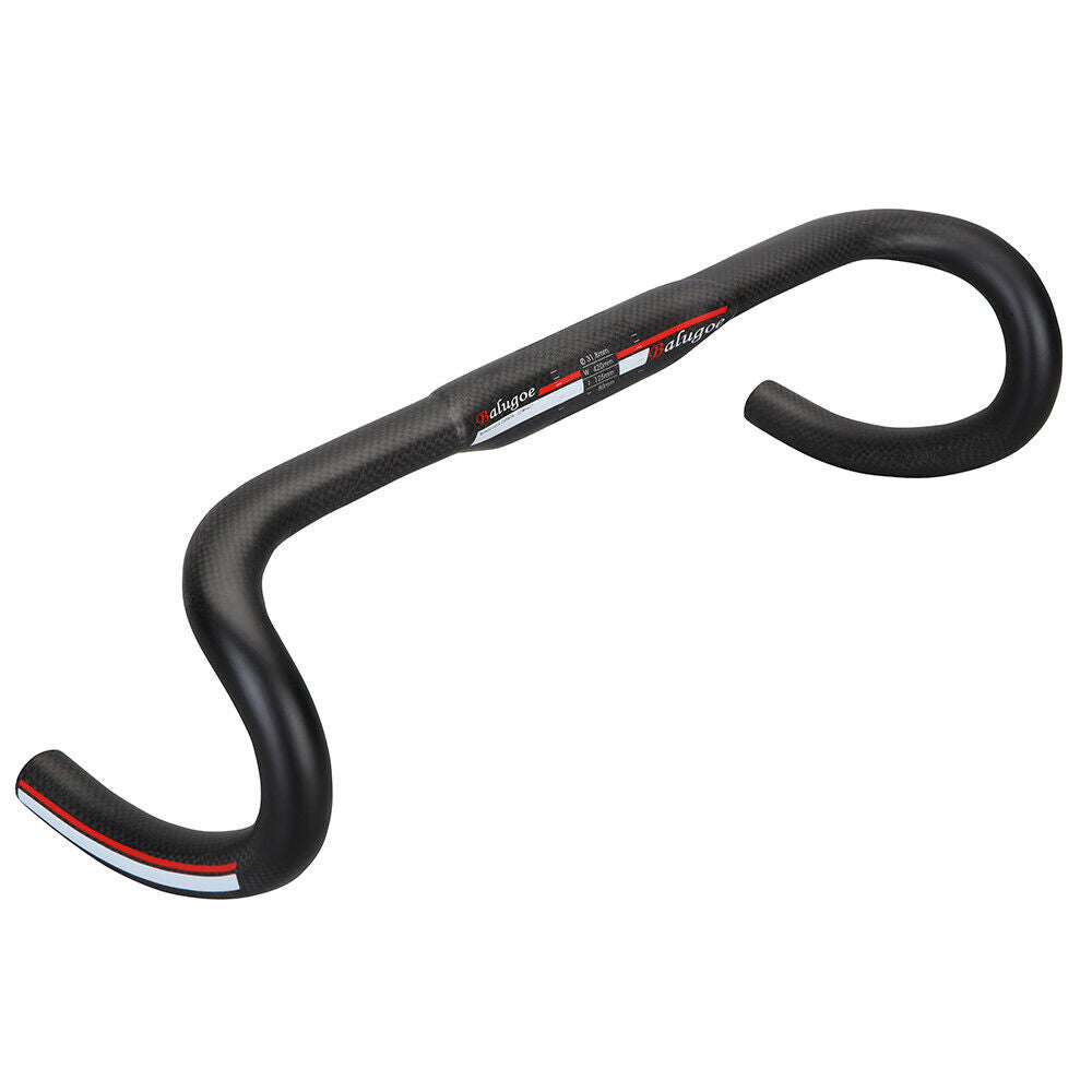 BALUGOE Carbon Fiber Road Bike Drop Bar Bicycle Handlebar Bars 31.8*400/420/440