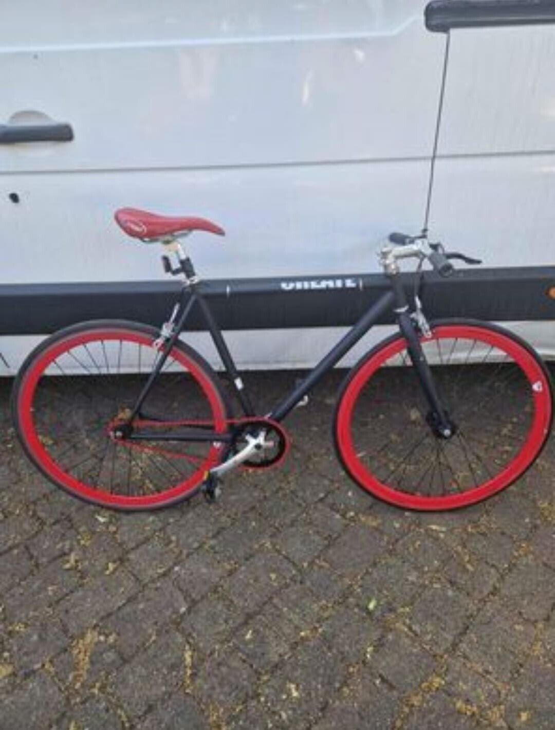 Create Single Speed Bike Red Black Fixie 54cm Frame