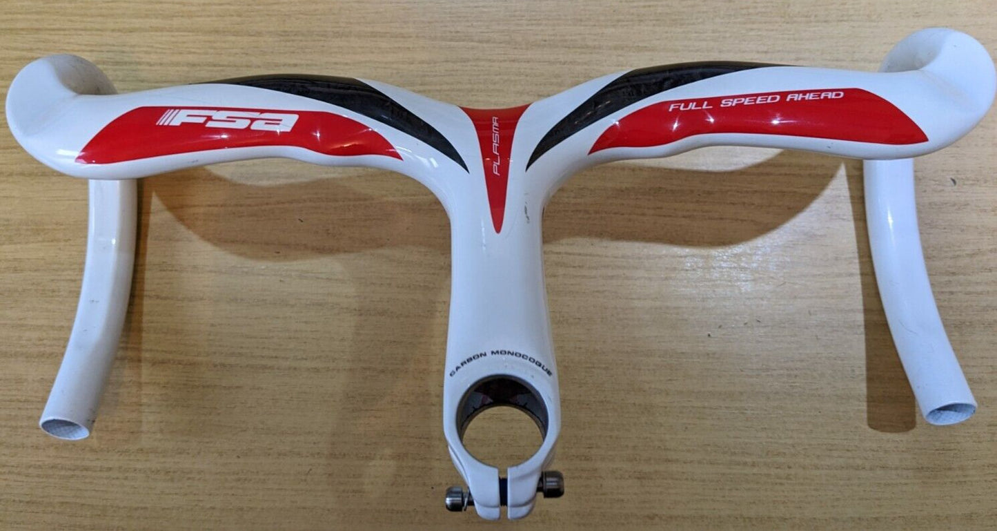FSA Plasma Aero Carbon Drop Bars Road Bike 42cm 120mm Stem Integrated Cockpit