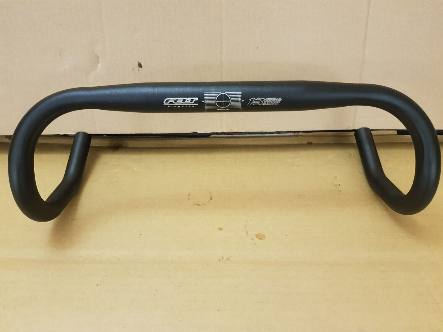 Felt 1.3 Double Butted 6061 Alloy Drop Bar. 31.8mm diameter. 42cm wide. Black.