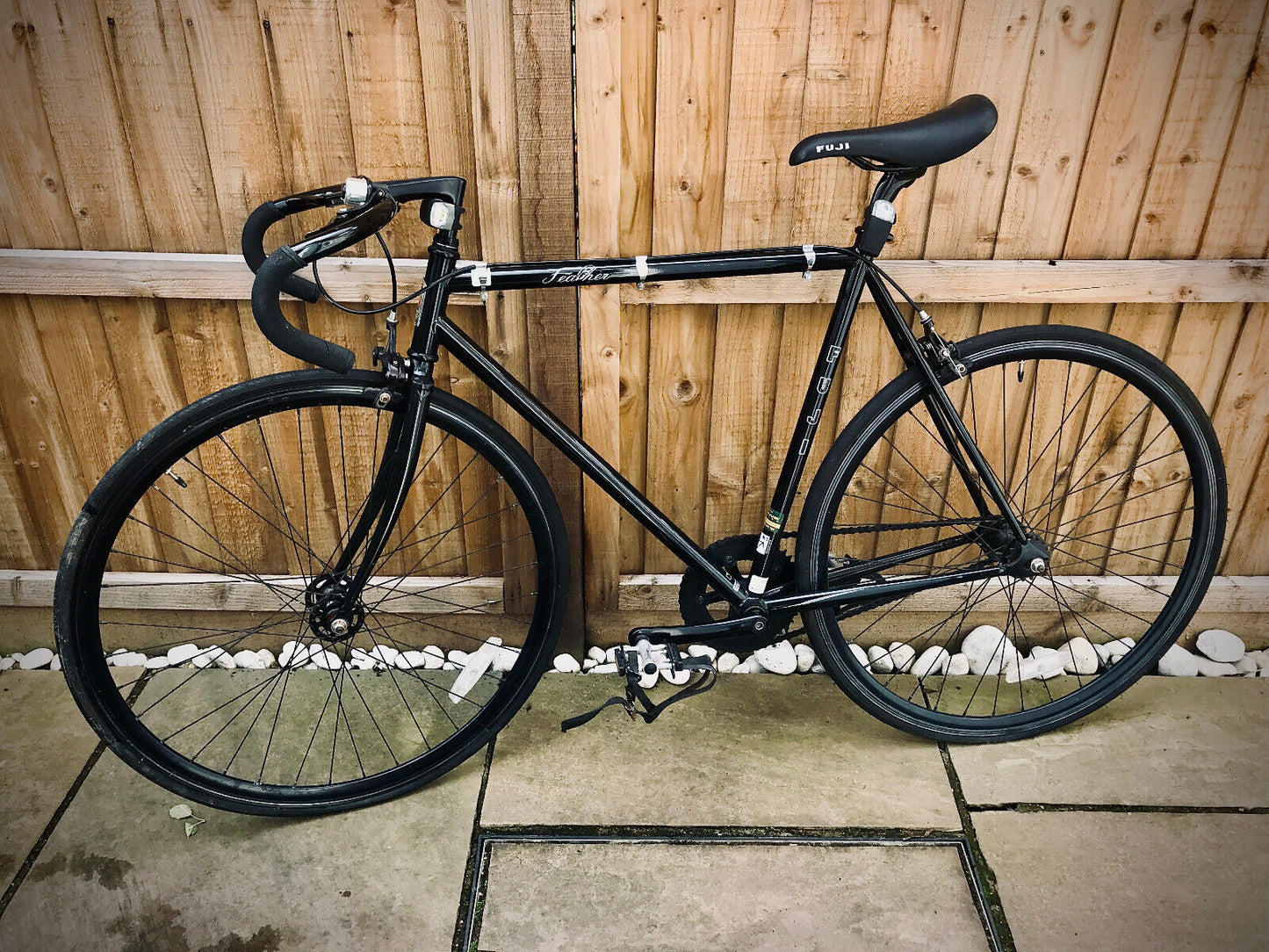 Fuji Feather - Black Fixie or Single Speed Bike Medium Sized Frame at Fixed Gear Frenzy