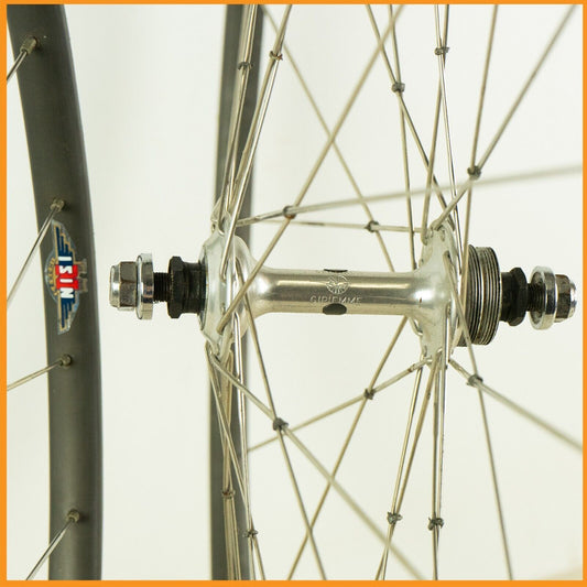 GIPIEMME TRACK WHEELS HUBS NISI COUNTACH RIMS TUBULAR 700c 622 FIXED VINTAGE 80S