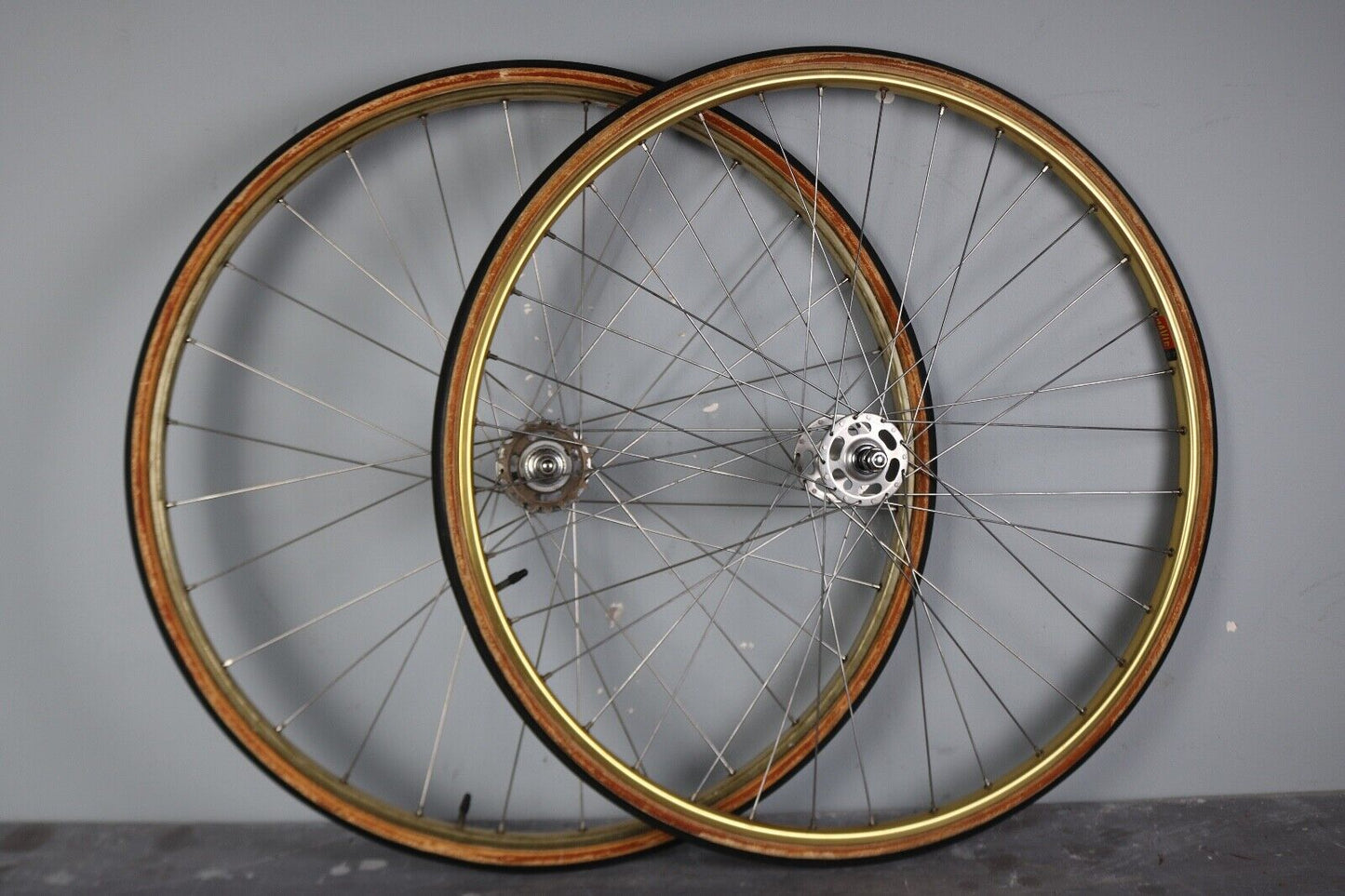 Mavic OR7 OR10 Gold 700c Tubular Wheels Campagnolo Pista Vintage Retro Track