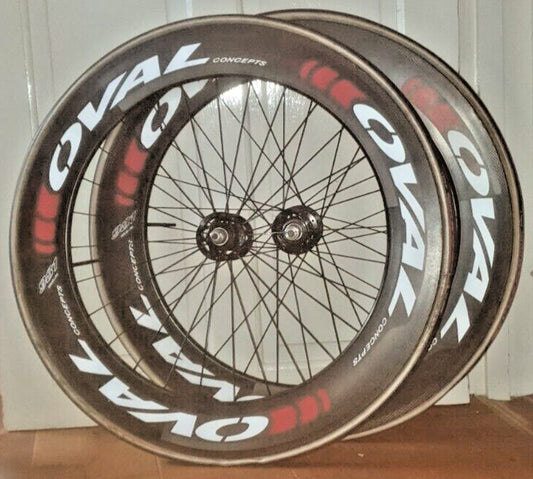 Oval Concepts 981 Carbon Track Wheelset With Vittoria Tubs Fitted