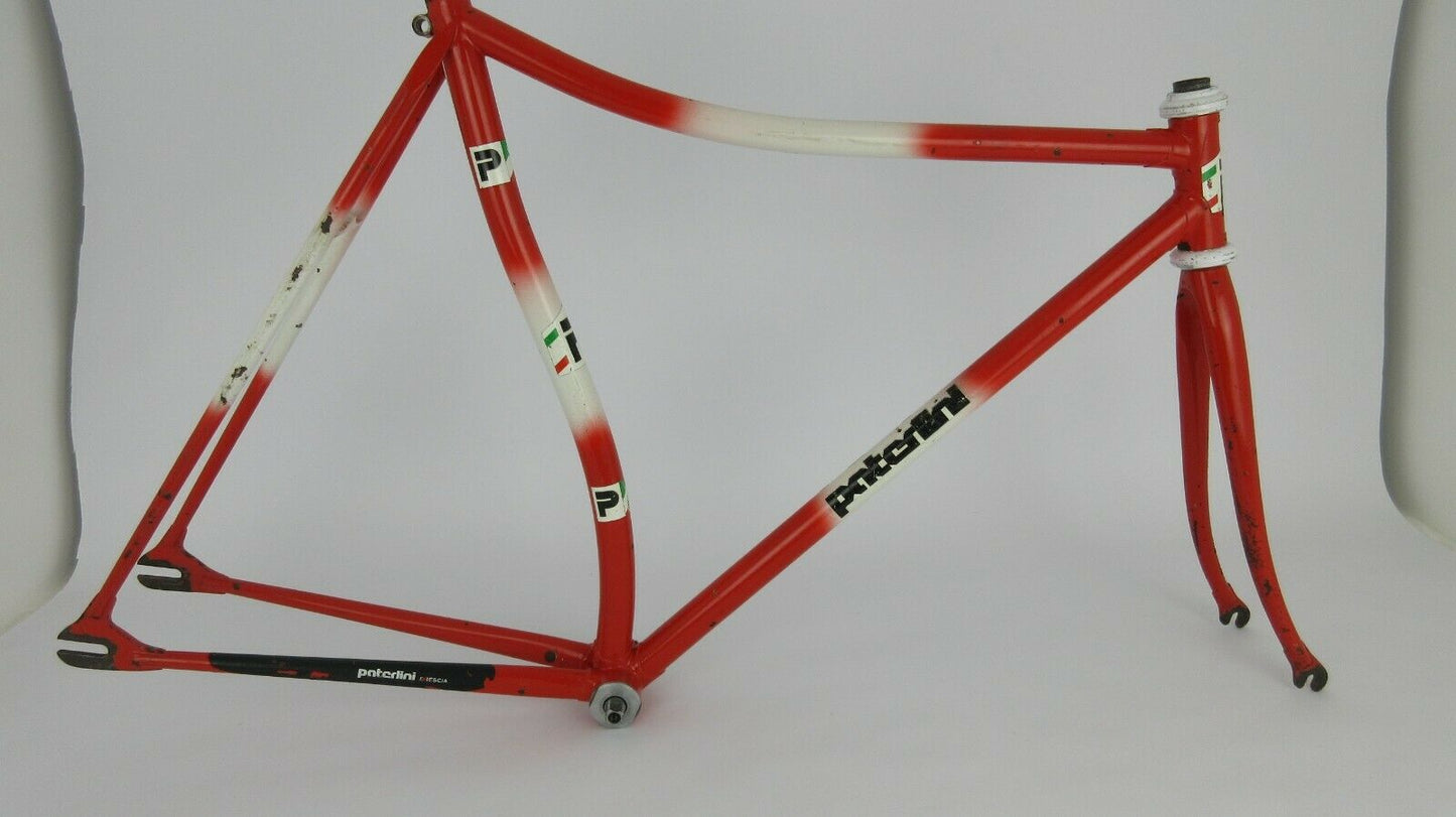 Rare Vintage PATERLINI Low Pro Track Steel Frameset, 53/53cm, 650/700c
