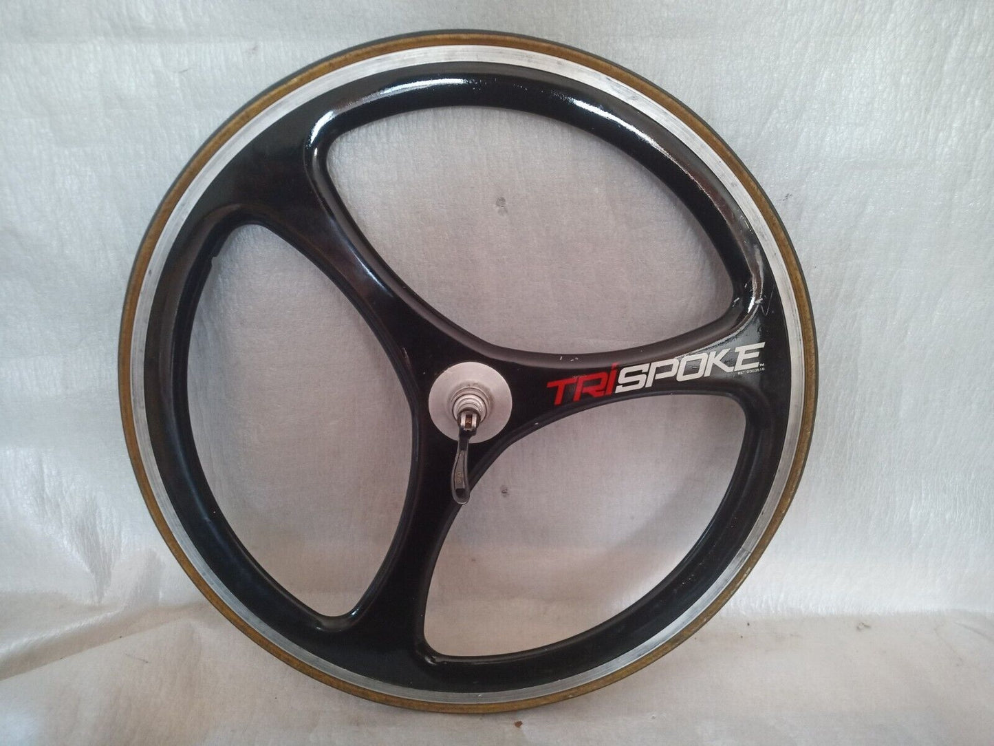 Real TRISPOKE TRI-SPOKE track bike single speed tubular rear wheel 650c