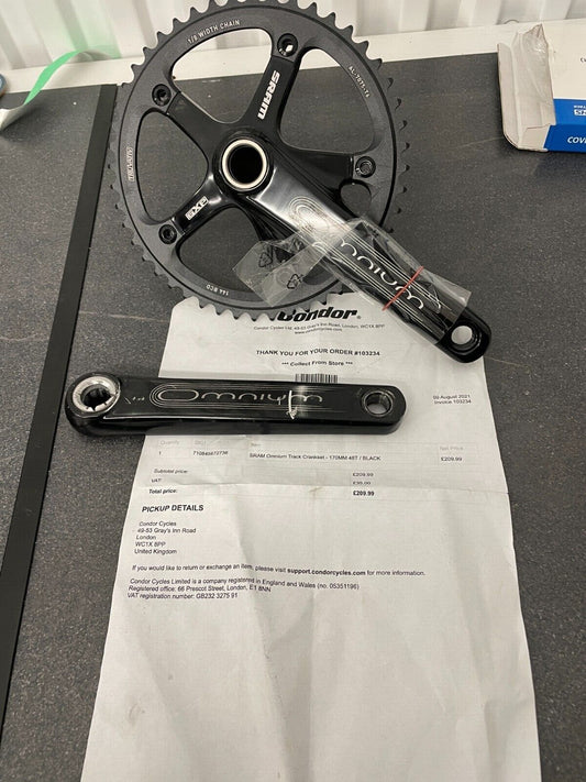 SRAM Omnium Crankset 170mm 48t 144 BCD Track Crankset, Fixie, Fixed Gear Crank.