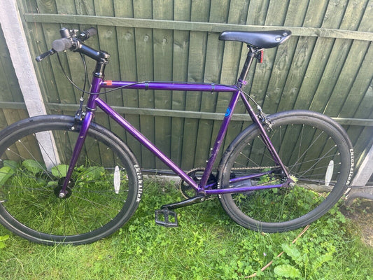 Single Speed Fuji Declaration Bike 2022 Purple 55cm (+ Lock, Cover & Lights)