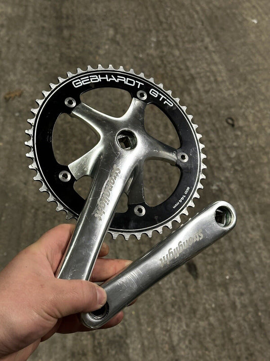 Stronglight Track Crankset 170mm 144bcd Single Speed Cranks And Bb 49t