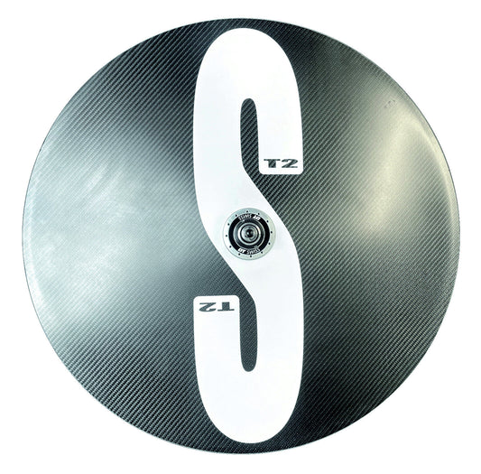 T2 SMART  Carbon tubular FRONT track disc wheel. DT swiss hub.