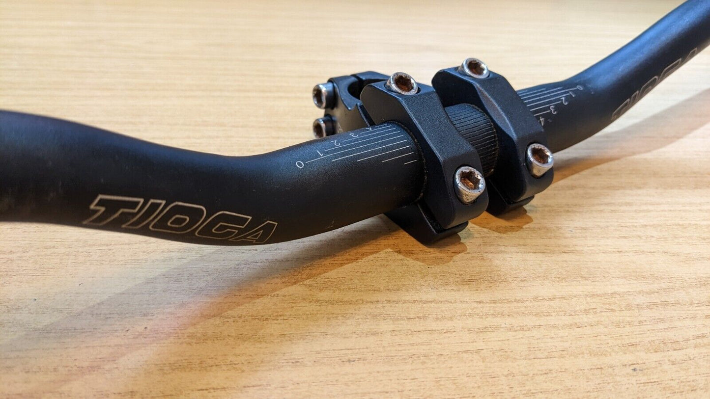 Tioga Task Force Stem & Handlebars 28.6mm Clamp Riser Bars Old Skool BMX *RARE*