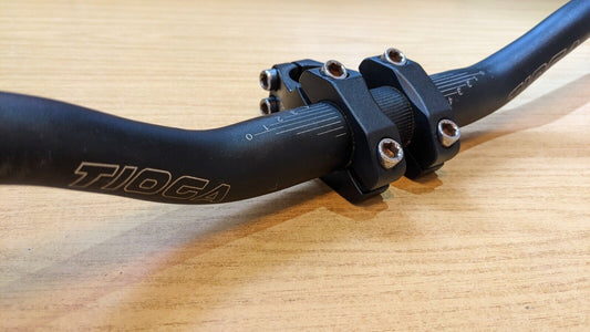 Tioga Task Force Stem & Handlebars 28.6mm Clamp Riser Bars Old Skool BMX *RARE*
