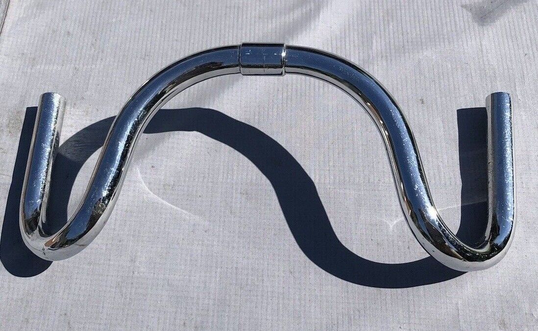 VINTAGE 1930'S LAUTERWASSER CHROME HANDLEBARS,SHALLOW DROP,39CM WIDE-IN EXC COND