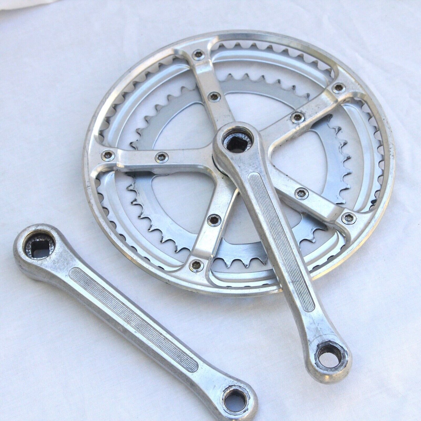 Vintage Sugino Japan Road Track Bicycle Crankset 52/40 170mm Cranks