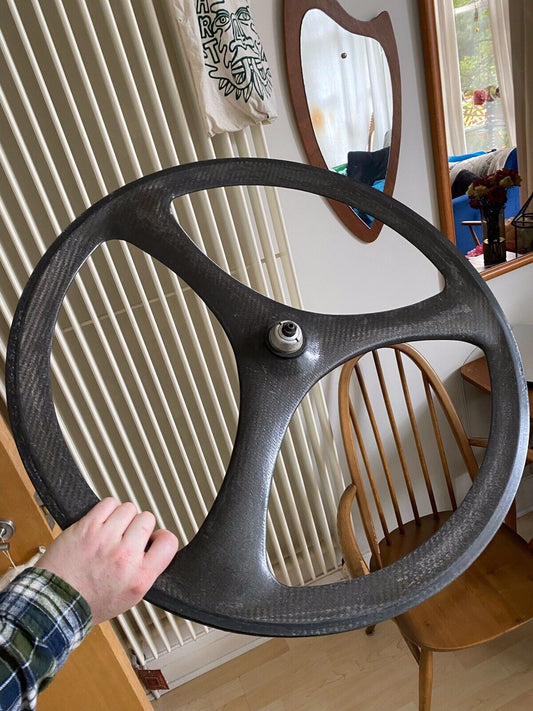 Vlatimo Juna Russian Carbon Trispoke Wheel 700c Tubular  vintage lopro tt track