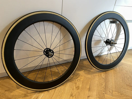 Walker Brothers 60mm carbon tubular track wheelset