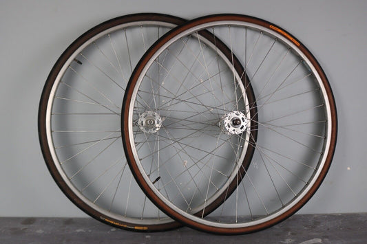Wolber Module 58 27 x 1 1/4" Wheels Normandy Fixed Hubs Vintage Retro Track Bike